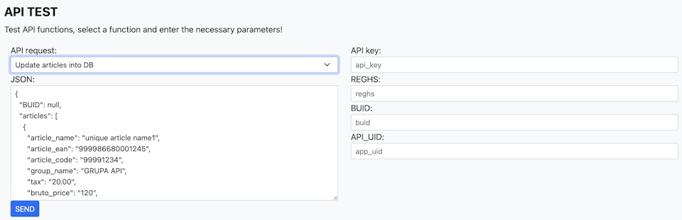 Sky POS API servis primer